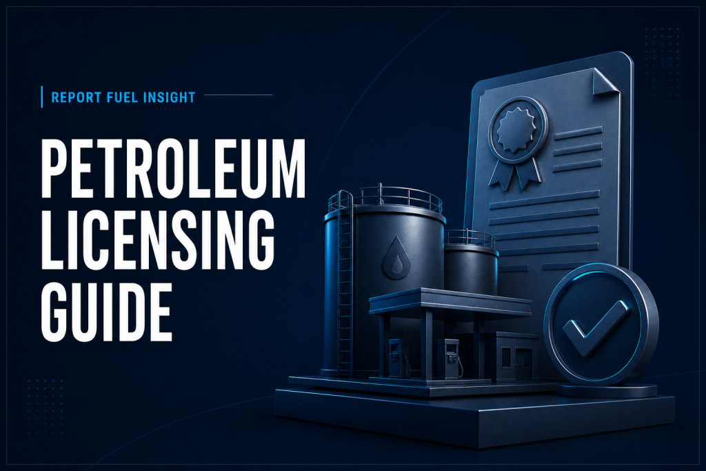 Petroleum licence document, storage tanks, forecourt and compliance check