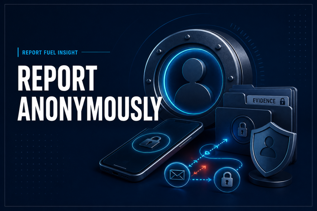 Secure anonymous identity portal, locked phone and protected evidence folder